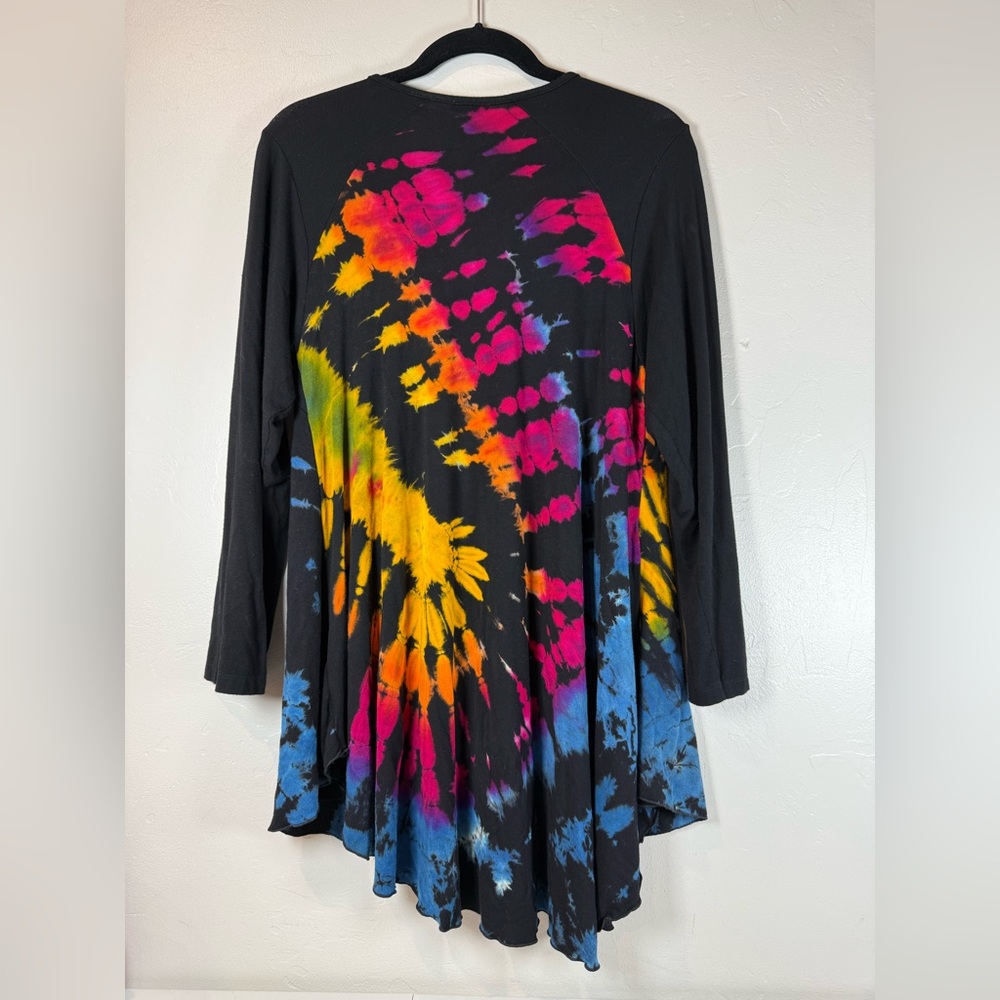 Kathmandu Imports long-sleeve tie-dye tunic size large